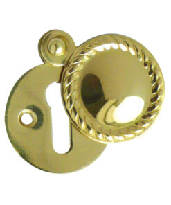 Standard Profile Georgian Covered Escutcheon, Polished Brass