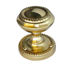 Jedo Collection Georgian Mortice Door Knobs, Polished Brass