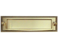 Georgian Brass Postal Knocker Letterplate (254mm x 76mm), Polished Brass