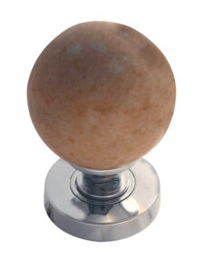 Sunset Red Marble Mortice Door Knob, Polished Chrome (sold in pairs)