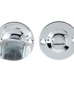 Glass Bathroom Turn & Release (36mm Rose Diameter), Polished Chrome