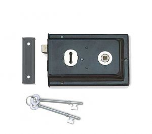 Reversible Rim Lock, Black