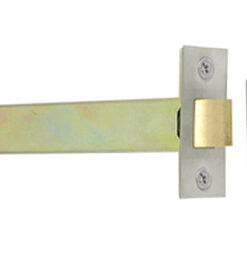Double Sprung 6 Inch Tubular Latch (Bolt Through) - Silver Or Brass Finish