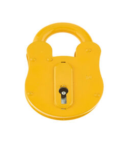 FB11 Fire Brigade Padlock (67mm Width), Yellow Galvanised Steel