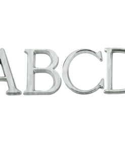 Pin Fix Letters (A-D), Satin Chrome