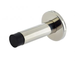 Cylinder Wall Mounted Projecting Door Stop (79mm x 20mm), Polished Stainless Steel