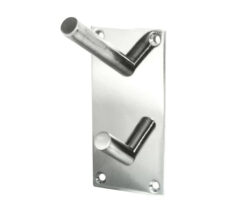 Hat & Coat Hook On Backplate, Polished Stainless Steel
