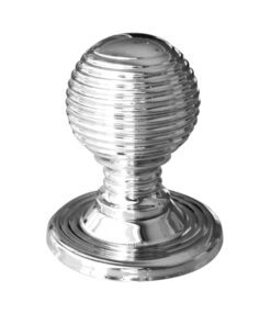 Reeded Cupboard Knob (22mm OR 28mm), Polished Chrome