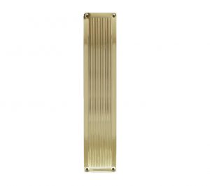 Reeded Fingerplate (305mm x 75mm), Polished Brass