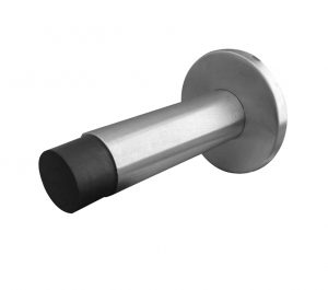 Cylinder Wall Mounted Projecting Door Stop (79mm x 20mm), Satin Stainless Steel