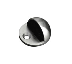 Oval Floor Mounted Door Stop (45mm x 22.5mm), Satin Stainless Steel
