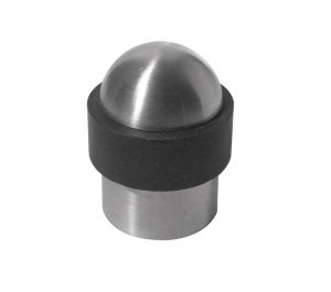 Dome Top Cylinder Floor Mounted Door Stop (30mm x 40mm), Satin Stainless Steel