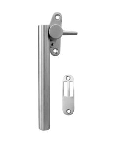 Round Bar Casement Fastener With Mortice Plate (Left Or Right Hand), Satin Stainless Steel