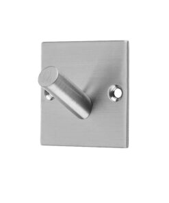 Square Single Robe Hook, Satin Stainless Steel