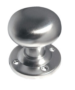 Contract Mushroom Mortice Door Knob (64mm Rose Diameter), Satin Chrome (sold in pairs)