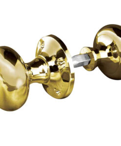 Mushroom Rim Door Knob - Polished Brass (sold in pairs)