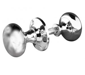 Mushroom Rim Door Knob, Polished Chrome (sold in pairs)