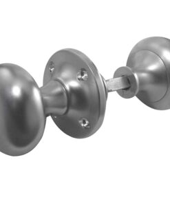 Mushroom Rim Door Knob - 51mm - Satin Chrome (sold in pairs)