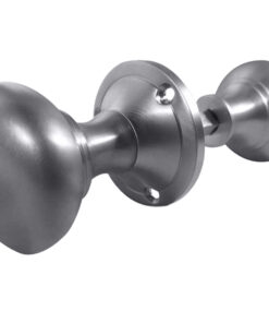 Contract Rim Door Knob, Satin Chrome (sold in pairs)