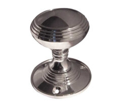 Lined Mortice Door Knob, Polished Chrome (sold in pairs)