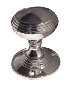 Lined Mortice Door Knob, Polished Chrome (sold in pairs)