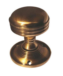 Ringed Mortice Door Knob, Antique Brass