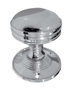 Ringed Mortice Door Knob, Polished Chrome (sold in pairs)