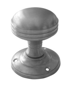 Ringed Mortice Door Knob, Satin Chrome (sold in pairs)
