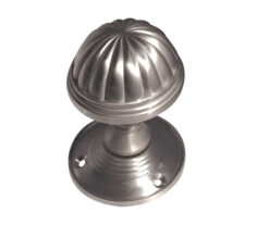 Fluted Mortice Door Knob, Satin Chrome (sold in pairs)