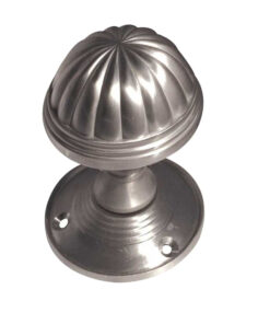 Fluted Mortice Door Knob, Satin Chrome (sold in pairs)