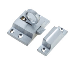 Fanlight Window Catch With Ring Pull (56mm x 36mm), Satin Chrome