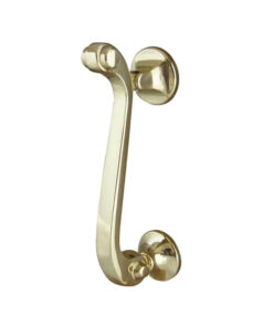 Scroll Door Knocker, Polished Brass