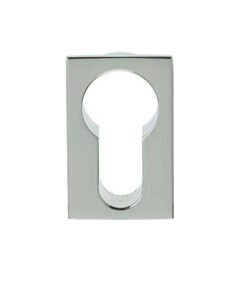 Minimal Rectangular Flush Euro Profile Escutcheon (25mm x 40mm), Polished Chrome