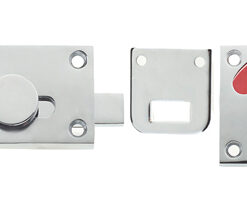 Bathroom Indicator Bolts, Polished Chrome, Satin Chrome Or Polished Brass