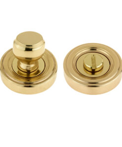 Parisian Bathroom Turn & Release, Polished Brass