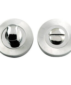 Bathroom Turn & Release (50mm x 10mm), Dual Finish Polished Chrome & Satin Chrome