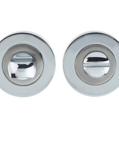 Bathroom Turn & Release (50mm x 10mm), Dual Finish Polished Chrome & Satin Nickel