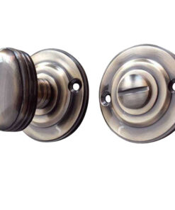 Round Bathroom Turn & Release (40mm Diameter), Antique Brass
