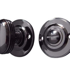 Round Bathroom Turn & Release (40mm Diameter), Polished Black Nickel