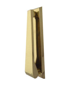 Contemporary Door Knocker, Polished Brass
