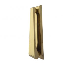 Contemporary Door Knocker, Polished Brass