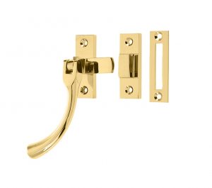 Bulb End Casement Fastener, Polished Brass