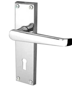 Victorian Straight Lever Door Handles On Backplate