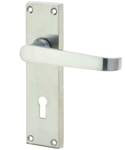 Victorian Straight Lever Door Handles On Backplate