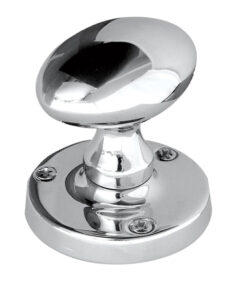 Oval Mortice Door Knob, Polished Chrome (sold in pairs)