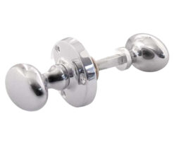 Oval Rim Door Knob, Polished Chrome (sold in pairs)