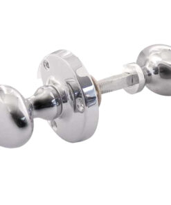Oval Rim Door Knob, Polished Chrome (sold in pairs)