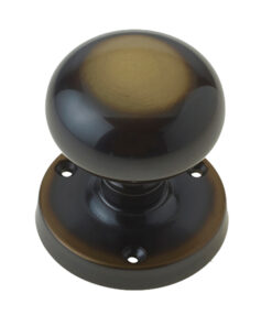 Mushroom Mortice Door Knob, Antique Brass