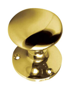 Contract Mushroom Mortice Door Knob, Polished Brass (sold in pairs)