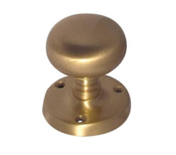 Mushroom Mortice Door Knob, Satin Brass (sold in pairs)